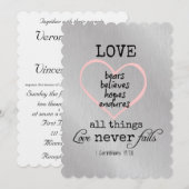 Liefde mislukt nooit Bijbelse weddenschappen Kaart (Voorkant / Achterkant)