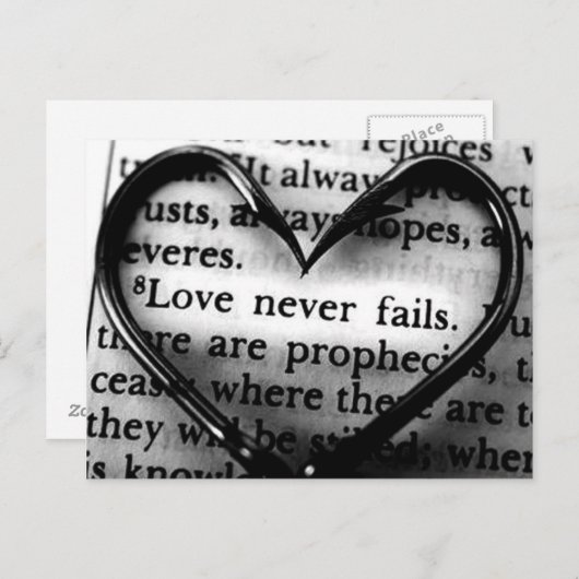 Liefde mislukt nooit briefkaart (Voorkant / Achterkant)