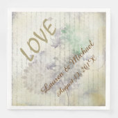 Liefde mislukt nooit bruiloft servet (Voorkant)