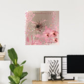 Liefde mislukt nooit ConeFlower Collage Poster (Thuiskantoor)