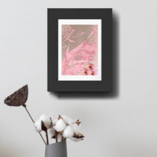 Liefde mislukt nooit ConeFlower Collage Poster
