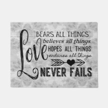 Liefde mislukt nooit deurmat (grijs)