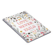 "Liefde mislukt nooit" Floral Notitieboek (Rechterzijde)
