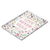 "Liefde mislukt nooit" Floral Notitieboek (Linkerzijde)