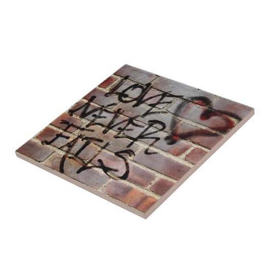 Liefde mislukt nooit Graffiti Tegeltje (Zijkant)