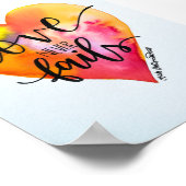 Liefde mislukt nooit - Hand lettered Waterverf Art Poster (Hoek)