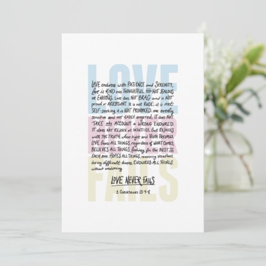 Liefde mislukt nooit kaart (Staand voorkant)