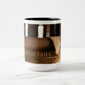 Liefde mislukt nooit koffie-Mok voor mannenlandwer Tweekleurige Koffiemok (Center)