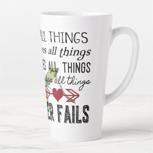 Liefde mislukt nooit latte Mok (Rechts)