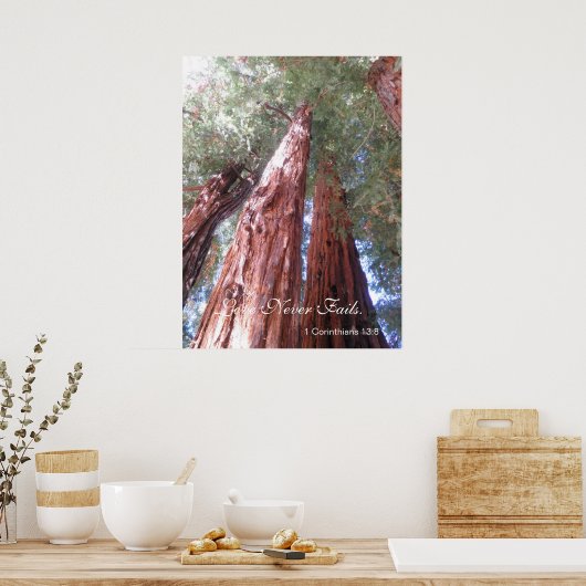 Liefde mislukt nooit poster (Keuken)