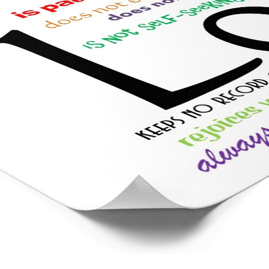 Liefde mislukt nooit Poster (niet-koppel) 14 x 11 (Hoek)