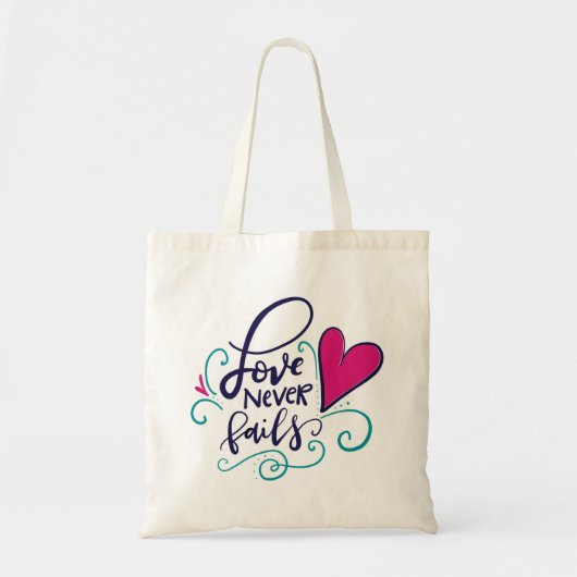 Liefde mislukt nooit tote bag (Voorkant)