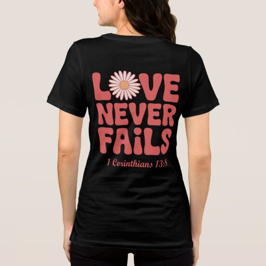 Liefde mislukt nooit Tri-Blend shirt (Achterkant)