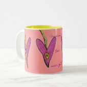 Liefde mislukt nooit tweekleurige koffiemok (Voorkant links)