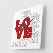 Liefde mislukt nooit - wandklok (Hoek)