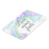 Liefde mislukt nooit Waterverf regenboog Magneet (Linkerzijde)