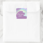 Liefde mislukt nooit Waterverf regenboog Vierkante Sticker (Tas)