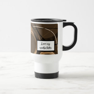 Liefde Mocha Lattes Abstracte Draaikolk Mok