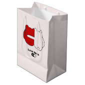 Liefde Mode Op Schattige Beer Paar Valentijns Medium Cadeauzakje (Voorkant Gekanteld)