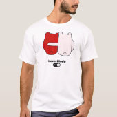 Liefde Mode Op Schattige Beer Paar Valentijns T-shirt (Voorkant)