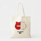 Liefde Mode Op Schattige Beer Paar Valentijns Tote Bag (Voorkant)