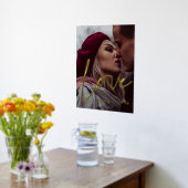 Liefde modern calligrafie koppel fotogoud folie afdrukken (Laag (Keuken))