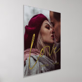 Liefde modern calligrafie koppel fotogoud folie afdrukken (Laagn)