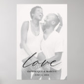 Liefde Modern Chique Calligrafie Eenvoudige Foto B Poster (Voorkant)