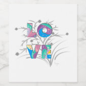 LIEFDE Modern Cool Stijlvol Wijn Mousserende Wijn  Wijn Etiket (Enkel label)