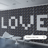 Liefde Modern Elegant Patroon Suiker Schedel Decor Tegeltje