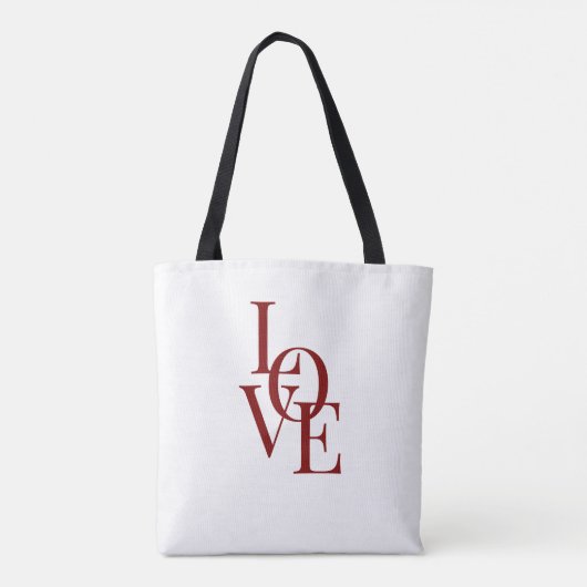 Liefde Modern Minimalist Tote Bag (Achterkant)