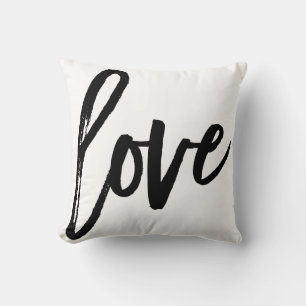 Liefde Modern Modieus Script Typografie Type Zwart Kussen