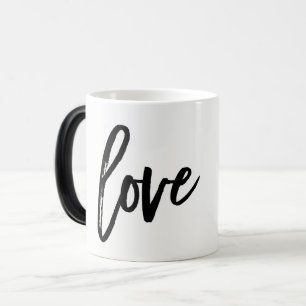 Liefde Modern Trendy Script Typografie Type Zwart Magische Mok