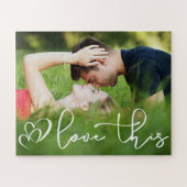 Liefde | Moderne Casual stedelijke-scriptfoto Legpuzzel (Horizontaal)