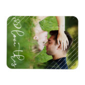 Liefde | Moderne Casual stedelijke-scriptfoto Magneet (Horizontaal)
