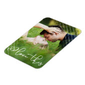 Liefde | Moderne Casual stedelijke-scriptfoto Magneet (Linkerzijde)
