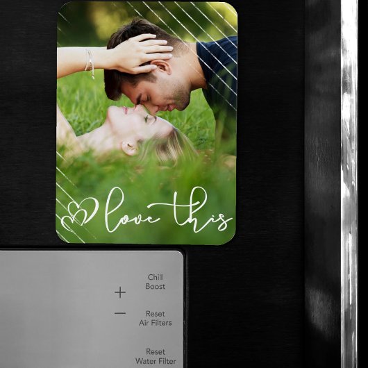 Liefde | Moderne Casual stedelijke-scriptfoto Magneet
