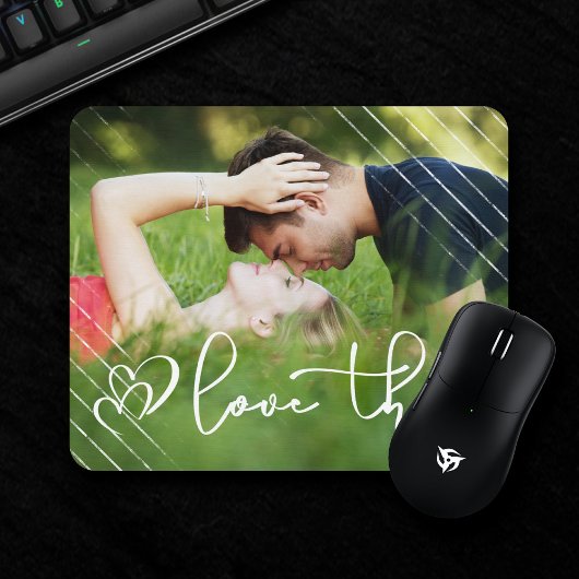 Liefde | Moderne Casual stedelijke-scriptfoto Muismat
