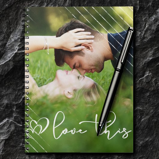 Liefde | Moderne Casual stedelijke-scriptfoto Notitieboek