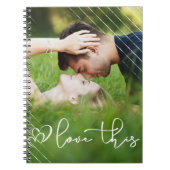 Liefde | Moderne Casual stedelijke-scriptfoto Notitieboek (Voorkant)