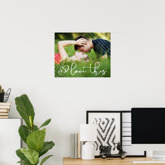 Liefde | Moderne Casual stedelijke-scriptfoto Poster (Thuiskantoor)
