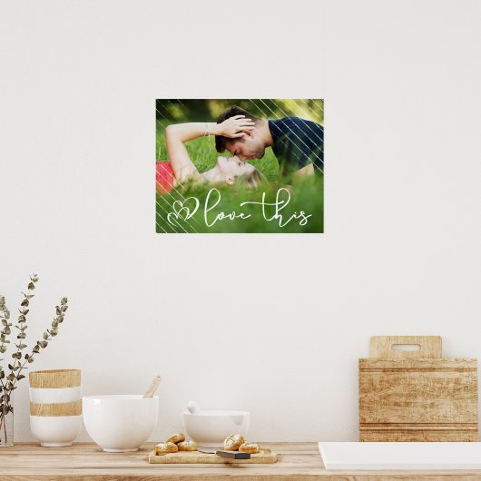 Liefde | Moderne Casual stedelijke-scriptfoto Poster (Keuken)