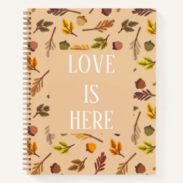 Liefde Moderne chic stijlvolle herfst beige oranje Notitieboek