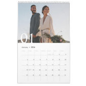 Liefde Moderne Elegante Paar Bruiloft Foto Herinne Kalender (Jan 2026)