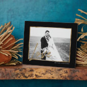 Liefde | Moderne en elegante zwarte en gouden Lijs Fotoplaat (Zijkant)