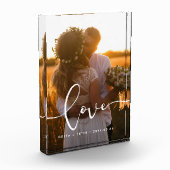 Liefde moderne kalligrafie overlay bruiloft fotoblokken (Links)