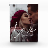 Liefde moderne kalligrafie paar fotoblokken (Voorkant)