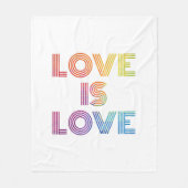 Liefde | Moderne strepen Fleece Deken (Voorkant)