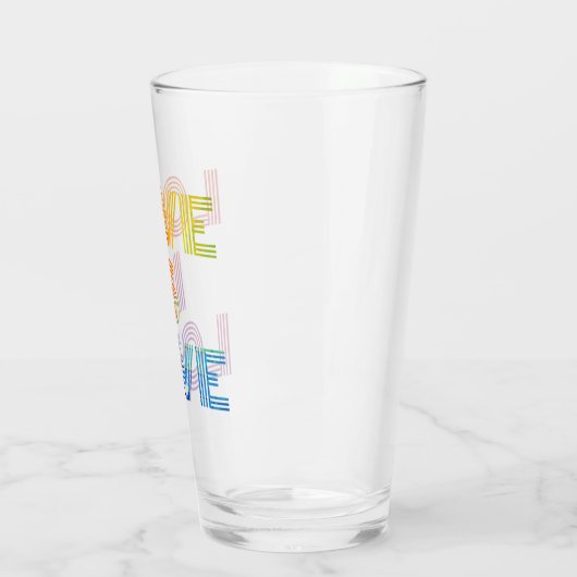 Liefde | Moderne strepen Glas (Links)