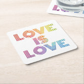Liefde | Moderne strepen Kartonnen Onderzetters (Schuin)